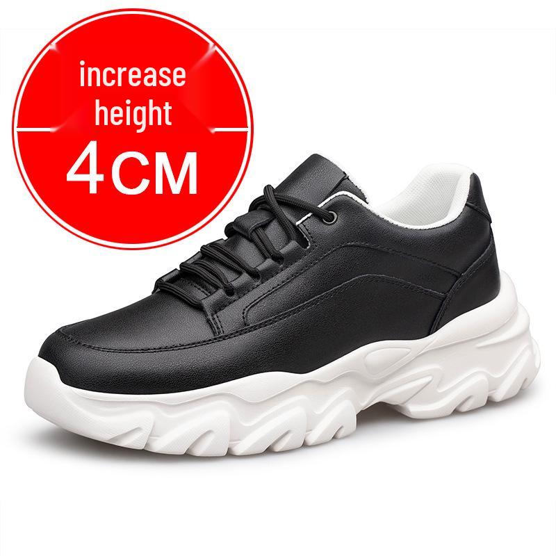 Men's 8cm Height Increasing White Breathable Casual & Running Shoes