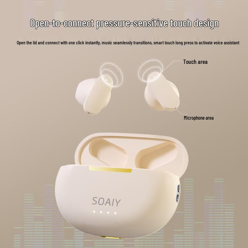 Soaiy SL6 PRO TWS Bluetooth 5.3 Semi-In-Ear Earbuds