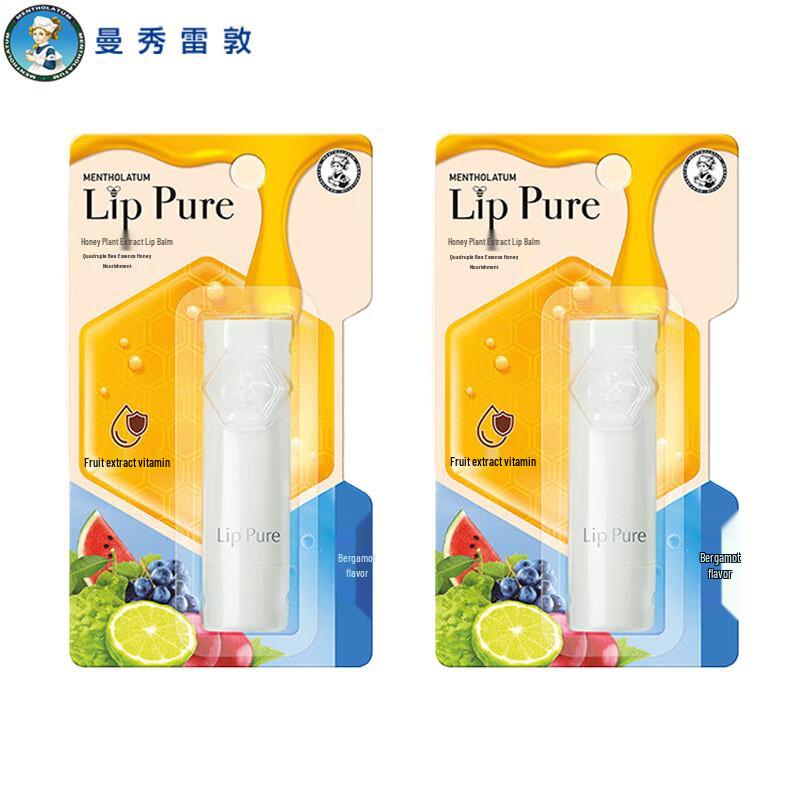 Mentholatum Bee Extract & Bergamot Lip Balm (Twin Pack)