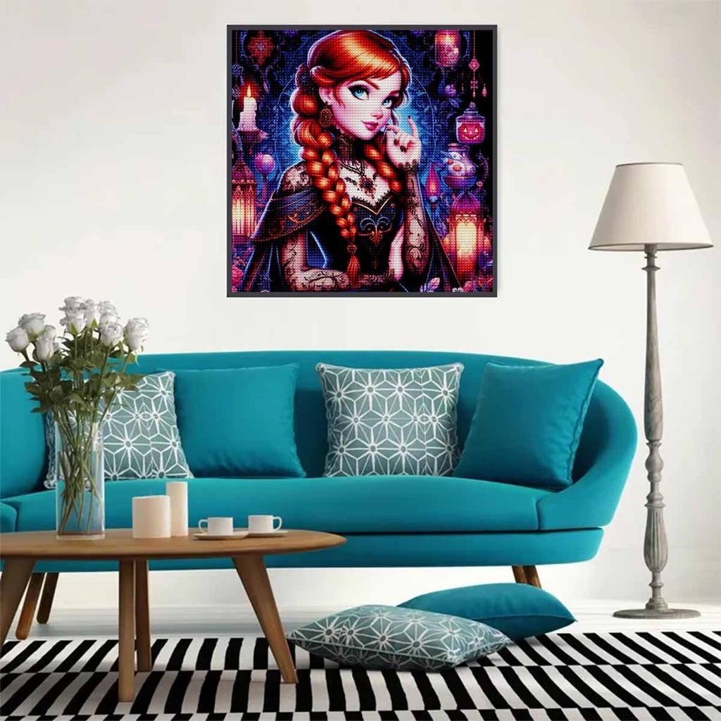 5D DIY Diamond Painting Decorative Princess Anna Full Round Drill Scenery Diamond Embroidery Cross Stitch Kits Home Decor Gift