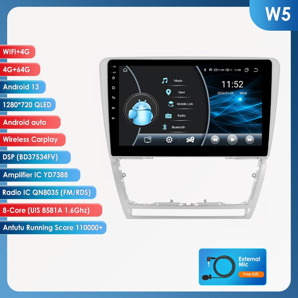 

OSSURET 10.1 Carplay 4G 2Din Android 13 Автомобильное радио для Skoda Octavia 2 2008 - 2013 Мультимедийный видеоплеер GPS DSP Авторадио RDS ПК Интеллектуальный экран W5 S 8Core 4G 64G