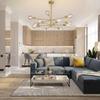 Modern Sputnik Chandeliers Light, 6/8/10/12-Light Chandeliers for Dining Room, Height Adjustable Ceiling Lights Farmhouse Chandelier for Kitchen