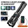 Super Jasná LED Svítilna USB Dobíjecí Svítilny s Taktickým Zoomem Vysoce Výkonný Reflektor Venkovní Kemping Rybaření Pochodeň