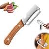 Stainless Steel Peeler with Wooden Handle Durable and SmoothOperation for Peeling and Slicing Fruits and Vegetables |