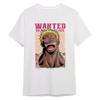 T-shirt Wanted Retro Inchiostro di China Donquixote Doflamingo One Piece Uomo Donna Vintage Cotone Anime Maglietta Casual Larga Girocollo