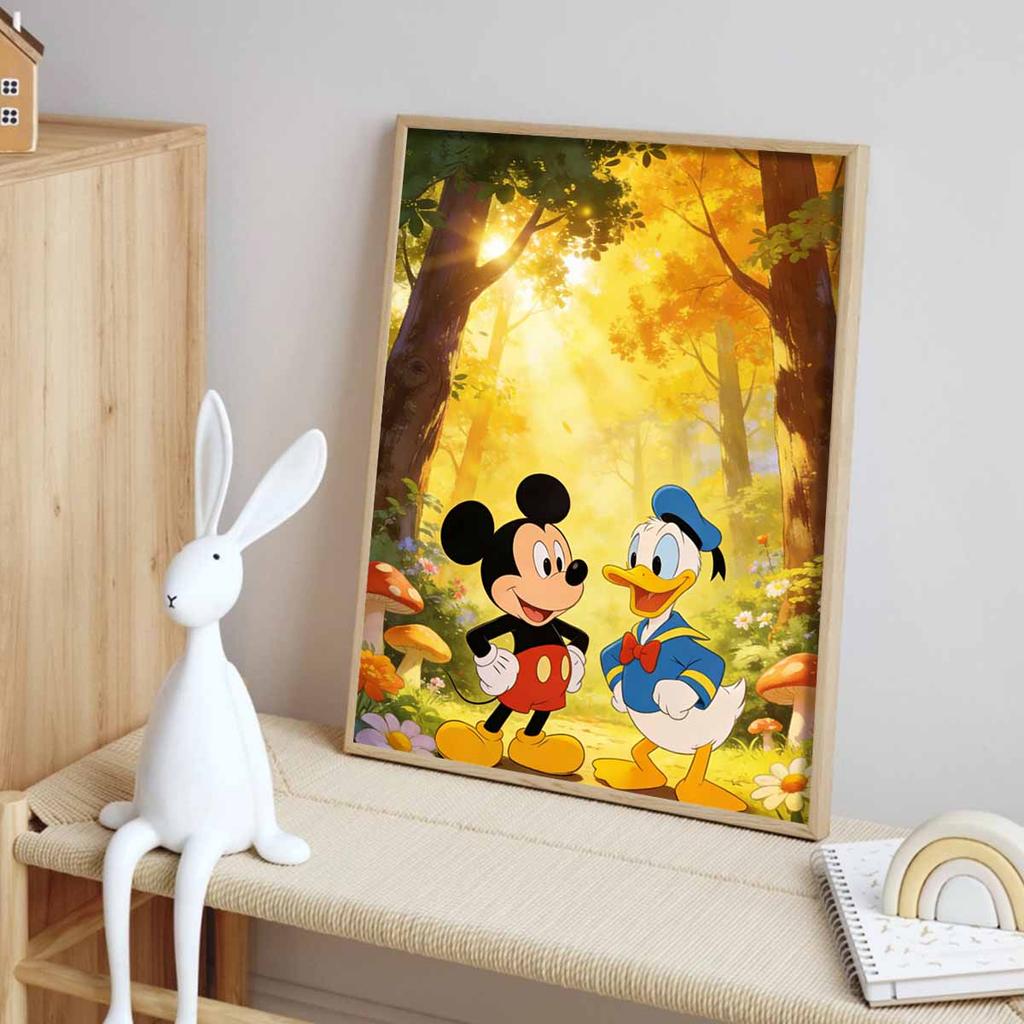 Disney diamond painting Mickey Mouse and Donald Duck in forest handmade diy mosaic art painting kit home decoration