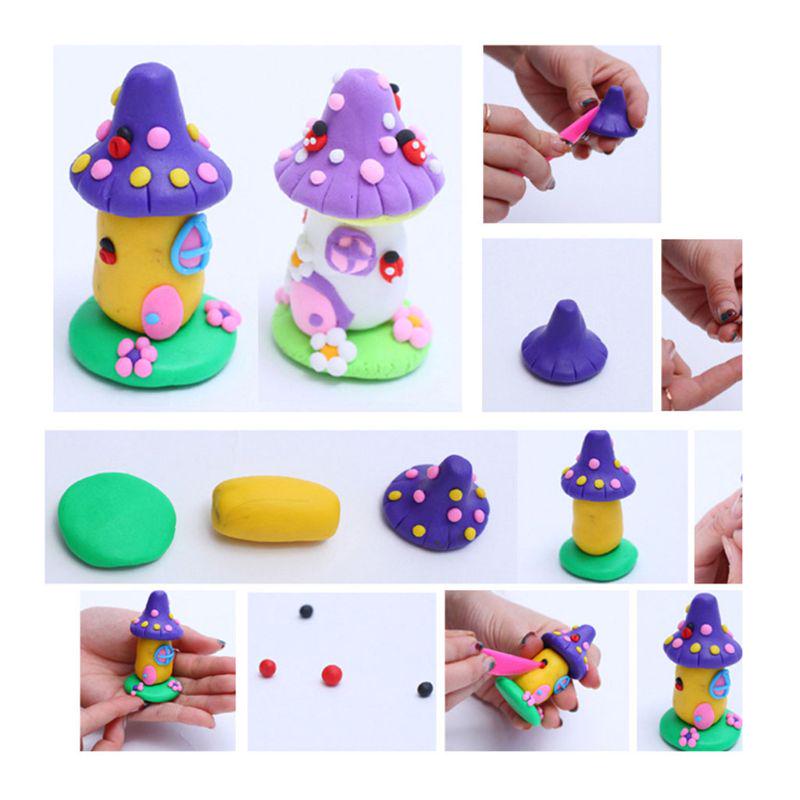 50 Colors Polymer Clay Slime Toy DIY Hand Molding Plasticine Oven Baking Clay Kids Party Favor Set Easter Gift Stuffings