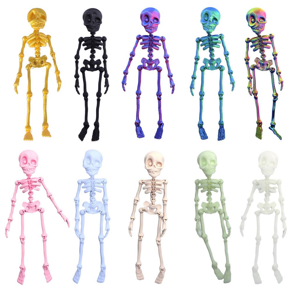 3D Printed Skeleton Human Joint Fidget Figurine Skeleton Refrigerator Magnet for Home Office Living Room and Desktop