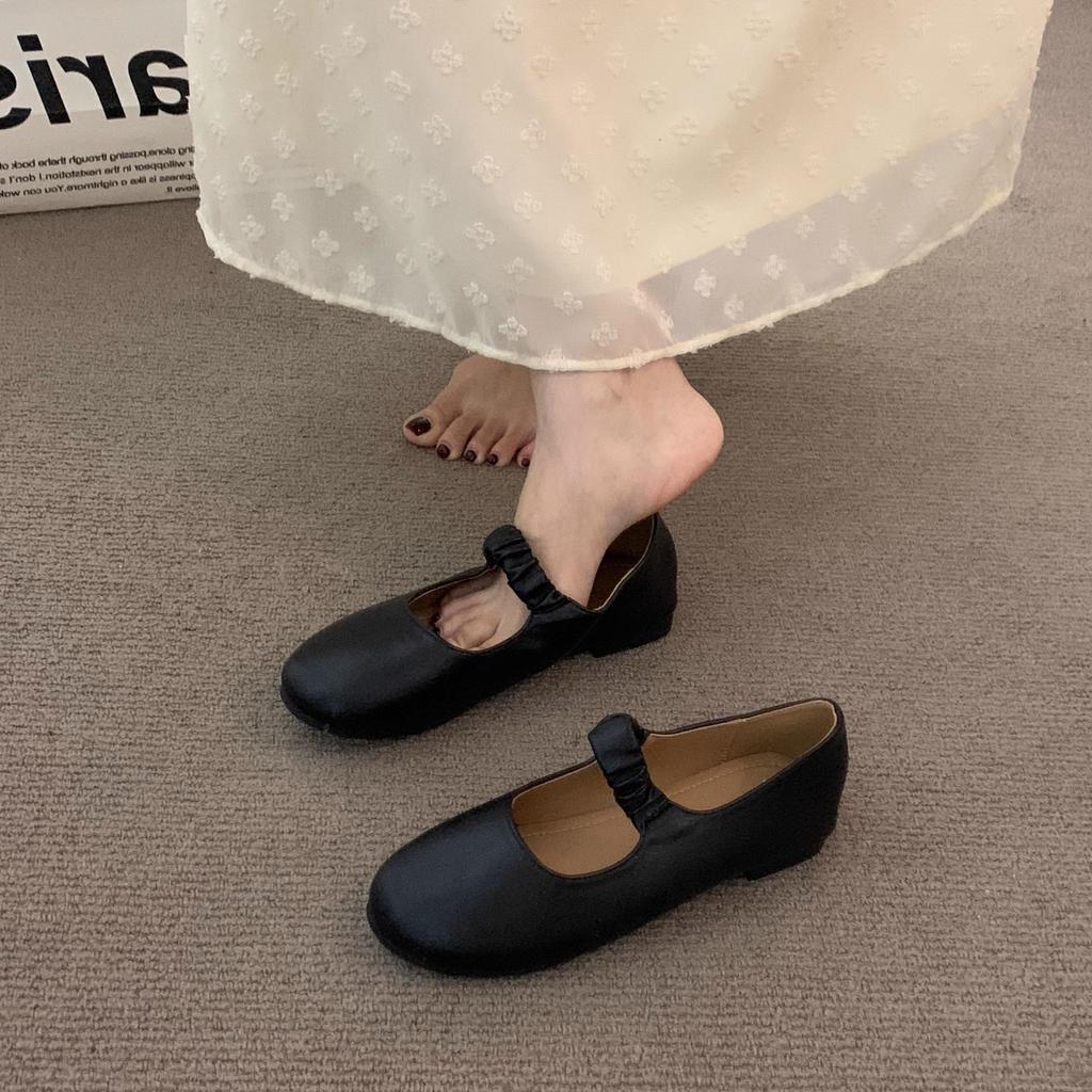 Flat Bottom Niche Mori Retro Coffee Mary Jane Single Shoes Women's 2025 Spring and Autumn Black Square Head Commuting Evening Shoes