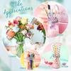 Organizer Lid Insert Flower Glass Bottle Covers Silver Lid with Straw Hole Square Grides Lid Suitable for Arrangements