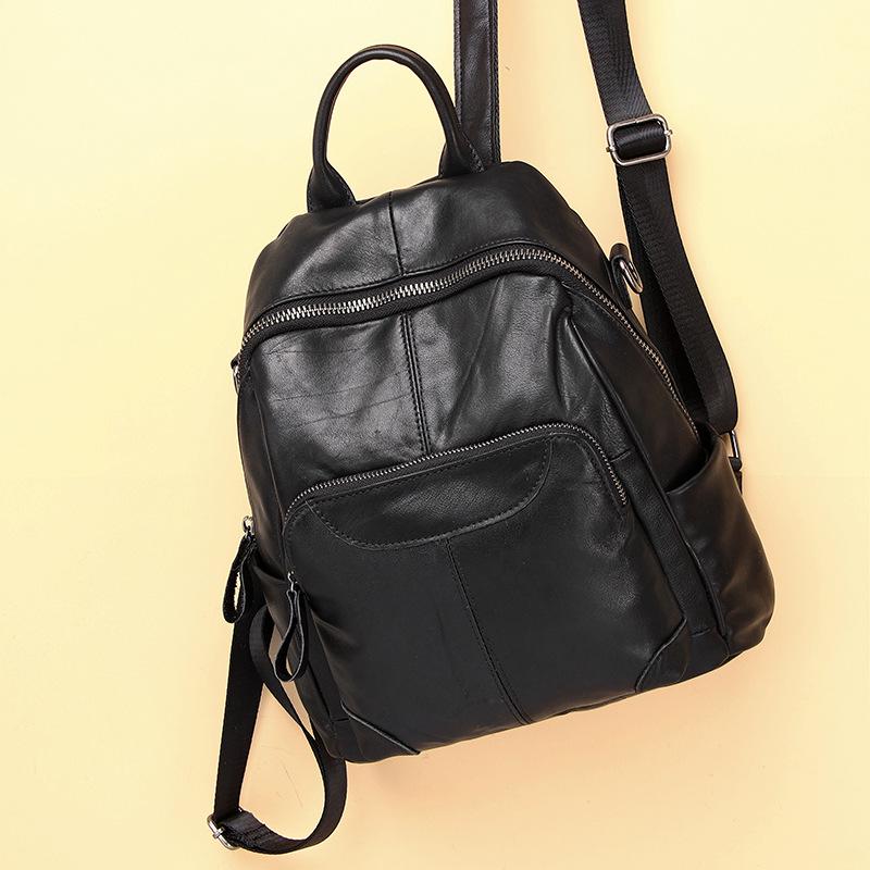 2025 Damen Rucksack aus echtem Leder im Retro-Stil - Modischer Schulrucksack aus Rindsleder für Damen
