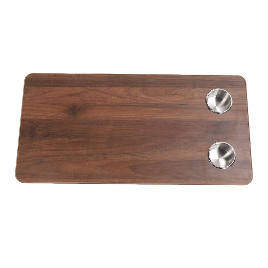 RV Table Top Replacement with 2 Cup Holders 31.49x15.74in Solid Wood Boat Table Top Panel for