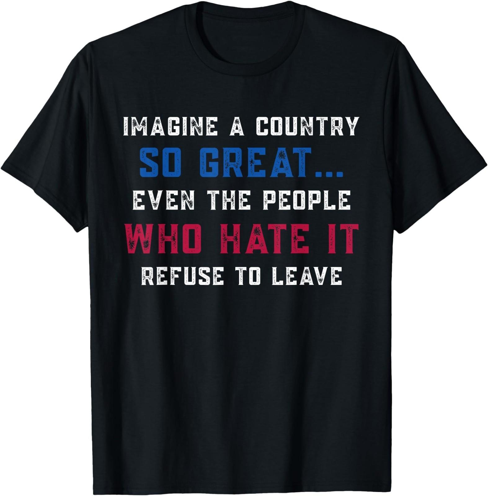 Retro Imagine A Country So Great Patriotic Us Quote T-Shirt M