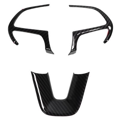 3 Pcs Steering Wheel Cover Trim Replacement for Dodge Challenger Charger Durango 2015?2019Carbon