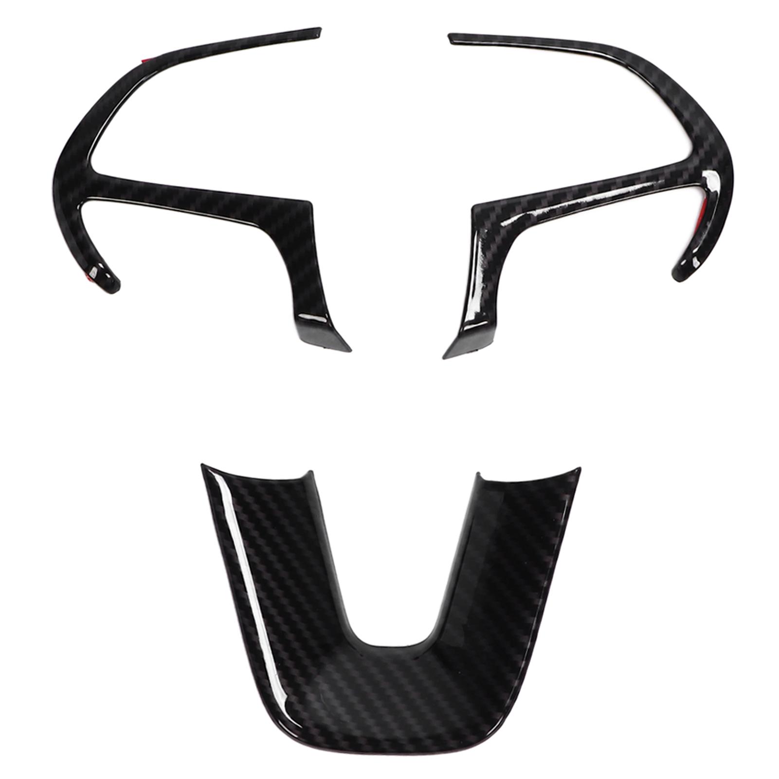 

3 Pcs Steering Wheel Cover Trim Replacement for Dodge Challenger Charger Durango 20152019Carbon чёрный