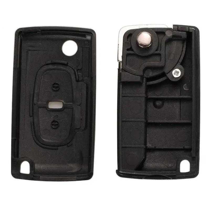2 Buttons Remote Car Key Shell Case For Peugeot 4007 Et 4008 Citroen C-Crosser C4 Aircross Fob Mit-11R Blade