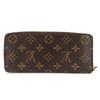 Used LOUIS VUITTON Purse Portefeuille Clemence M61298 Monogram Rose Valerie Brown Zip Around