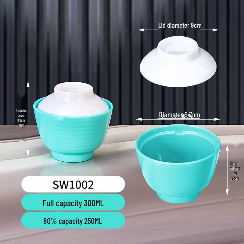Ruhan 3.8-inch Threaded Melamine Soup Bowl (5-Pack)