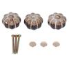3 Pcs Classical Ceramic Pumpkin Door Pull Handle Knobs For Kitchen Cabinet Drawer Cupboard Gold
