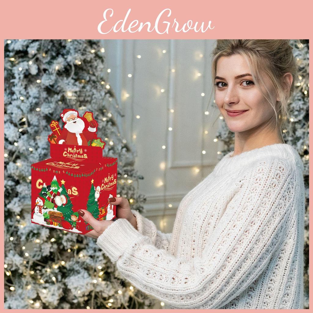 Red Santa Christmas Party Decoration Box With Paper Material For Festive Gift Storage