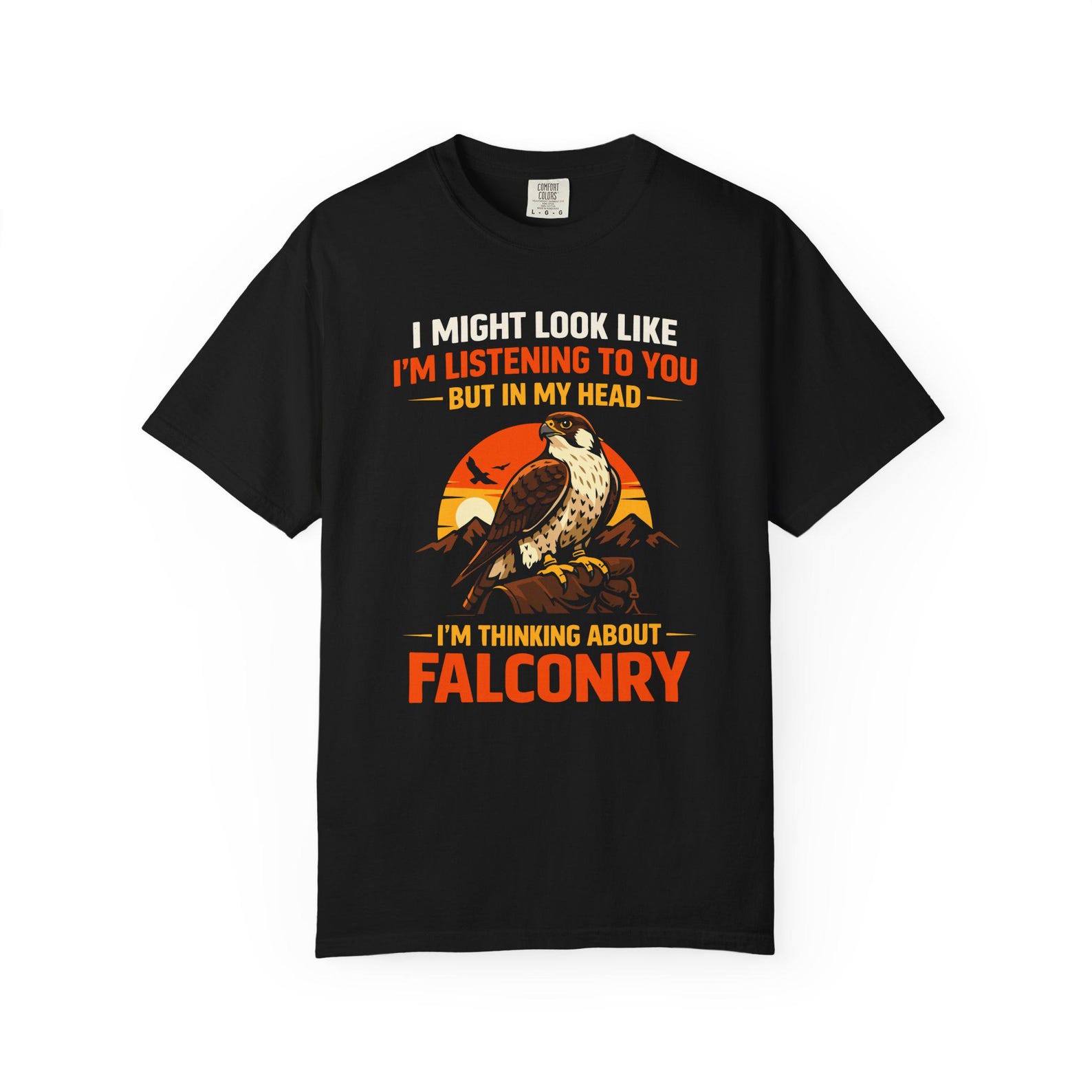 Falconry t-shirt funny bird lover gift falcon enthusiast tshirt XL