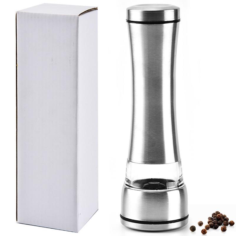 1pc Stainless Steel Manual Pepper Grinder Grinding Ceramic Core Pepper Grinder Multi-purpose Seasoning Pot