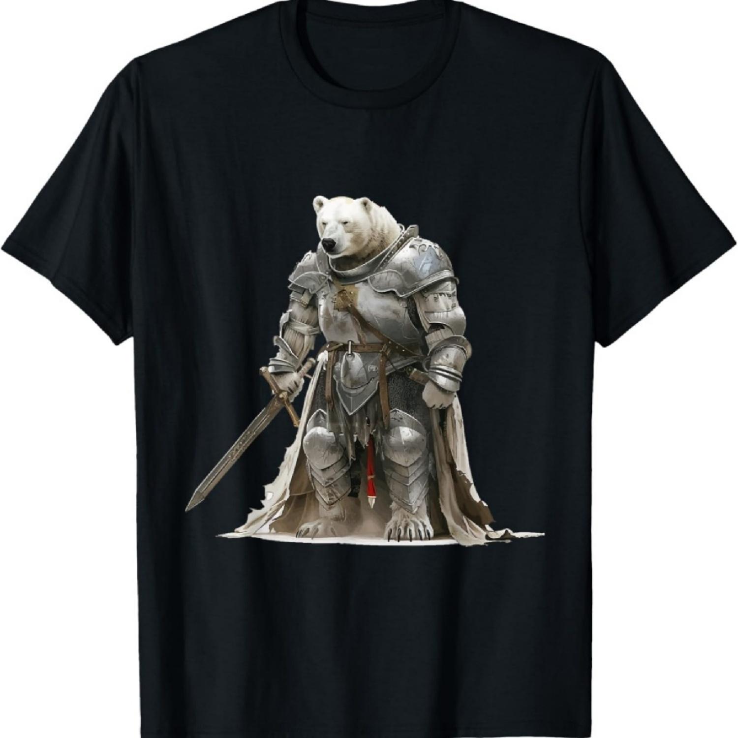 

Polar Bear Knight Middle Age T-Shirt XXXXXL чорний