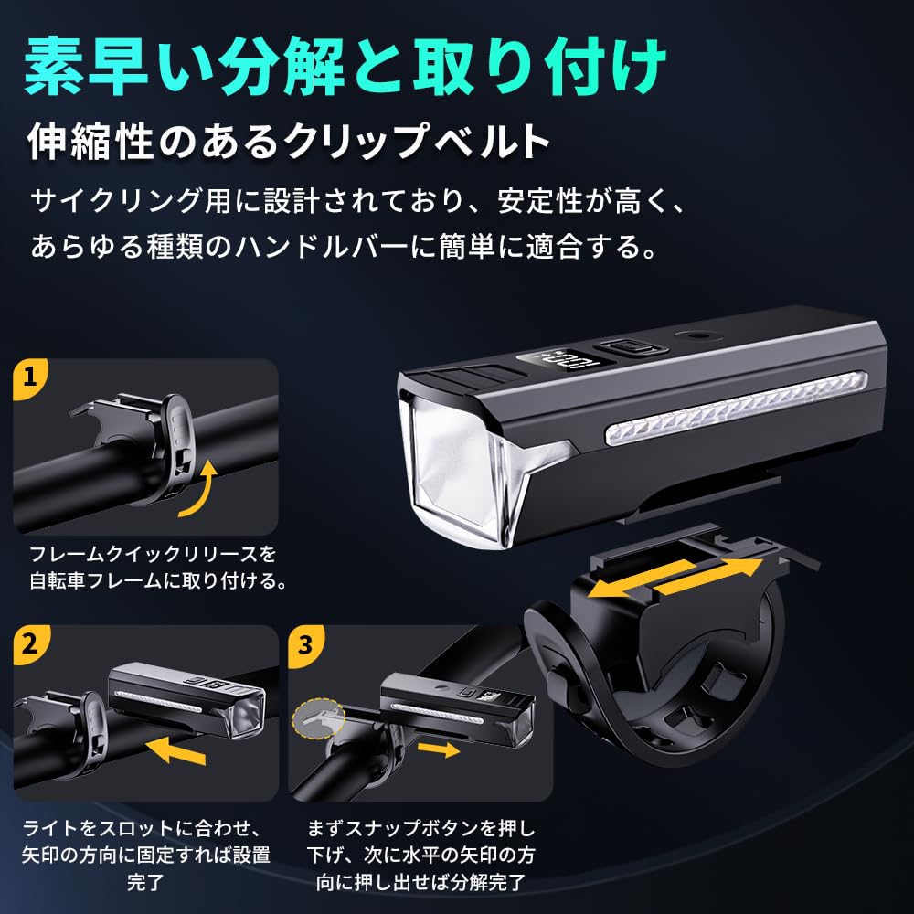 [Ultra High Brightness/Long Distance Illumination] Bicycle Light Optical Sensor High