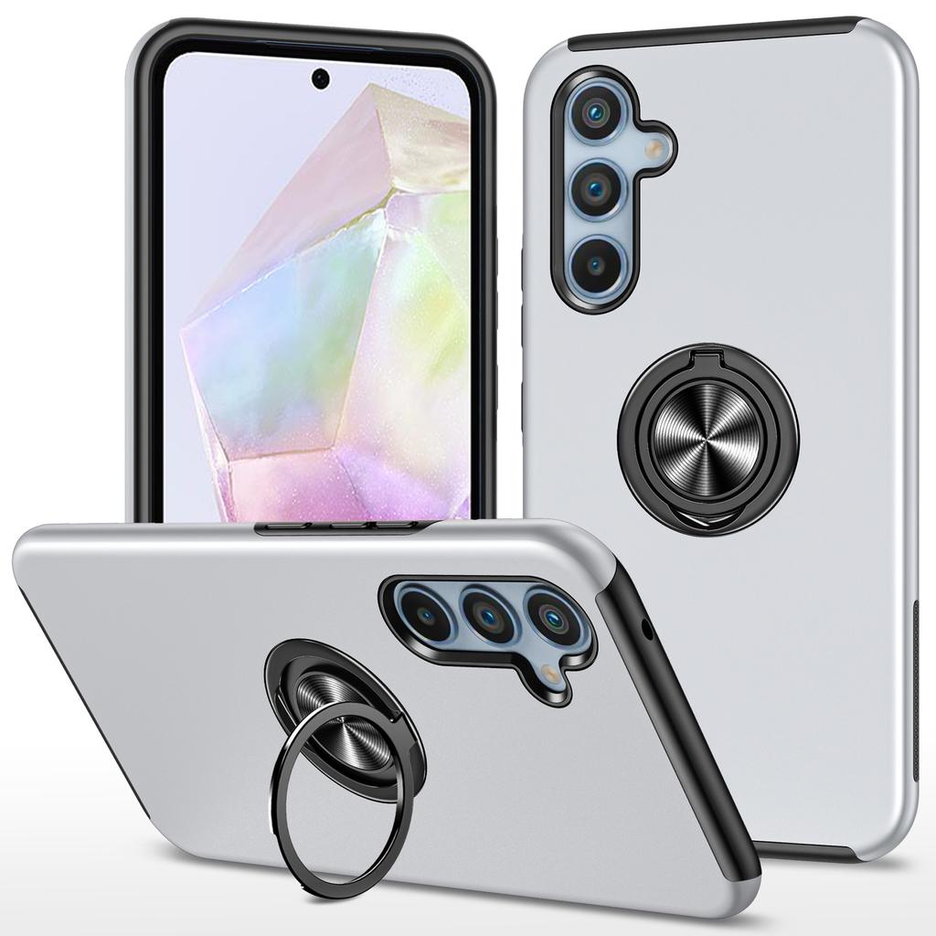 For Samsung Galaxy A35 5G Protective Case Kickstand PC+TPU Phone Cover
