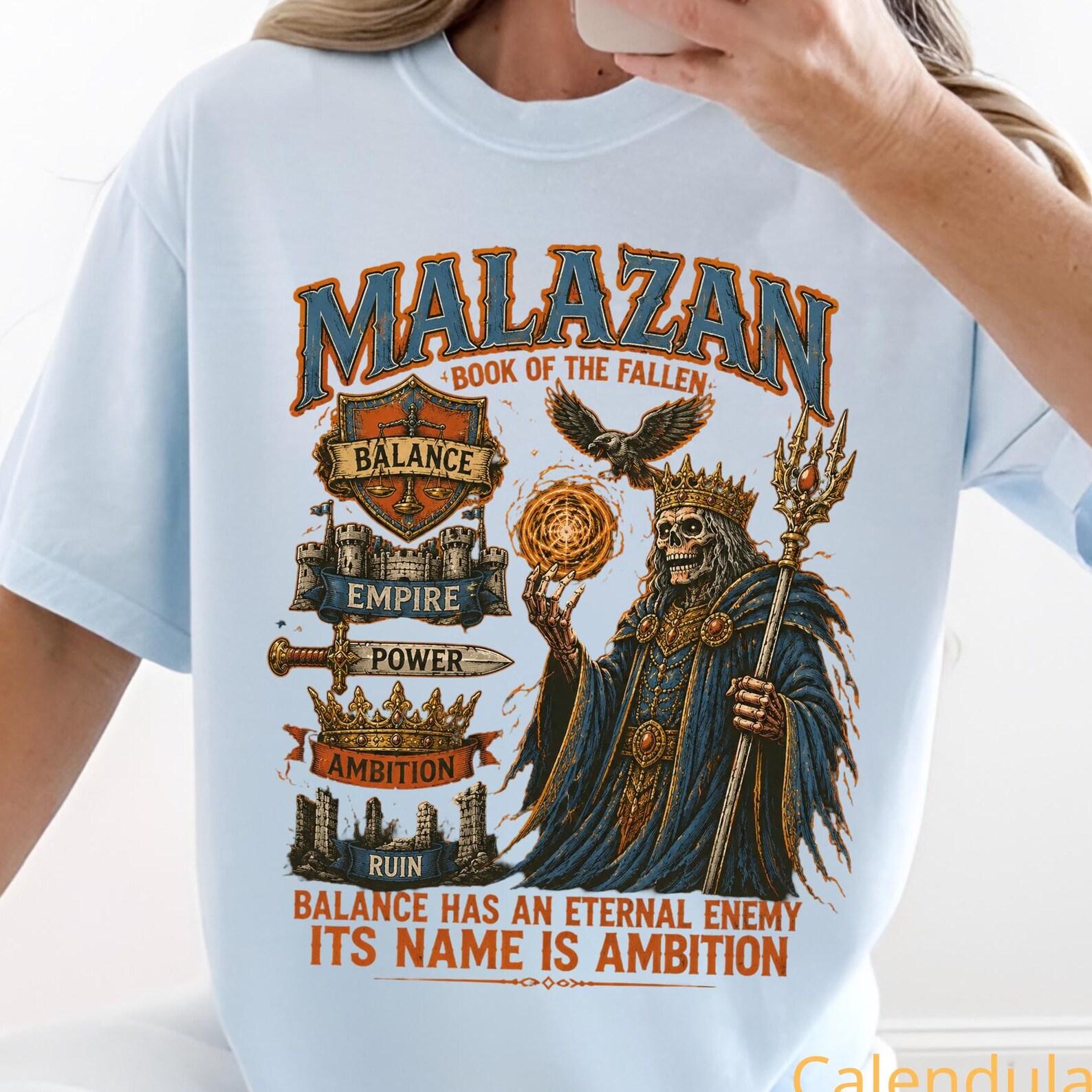 Malazan Shirt, Book Of The Fallen, Balance Has An Eternal Enemy, Steven Erikson, City Of Blue Fire Tee, Fantasy Book Lover, Medieval Fantasy 4XL