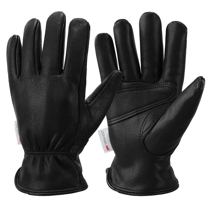 OLOMM Men s Retro Sheepskin Cycling Gloves M