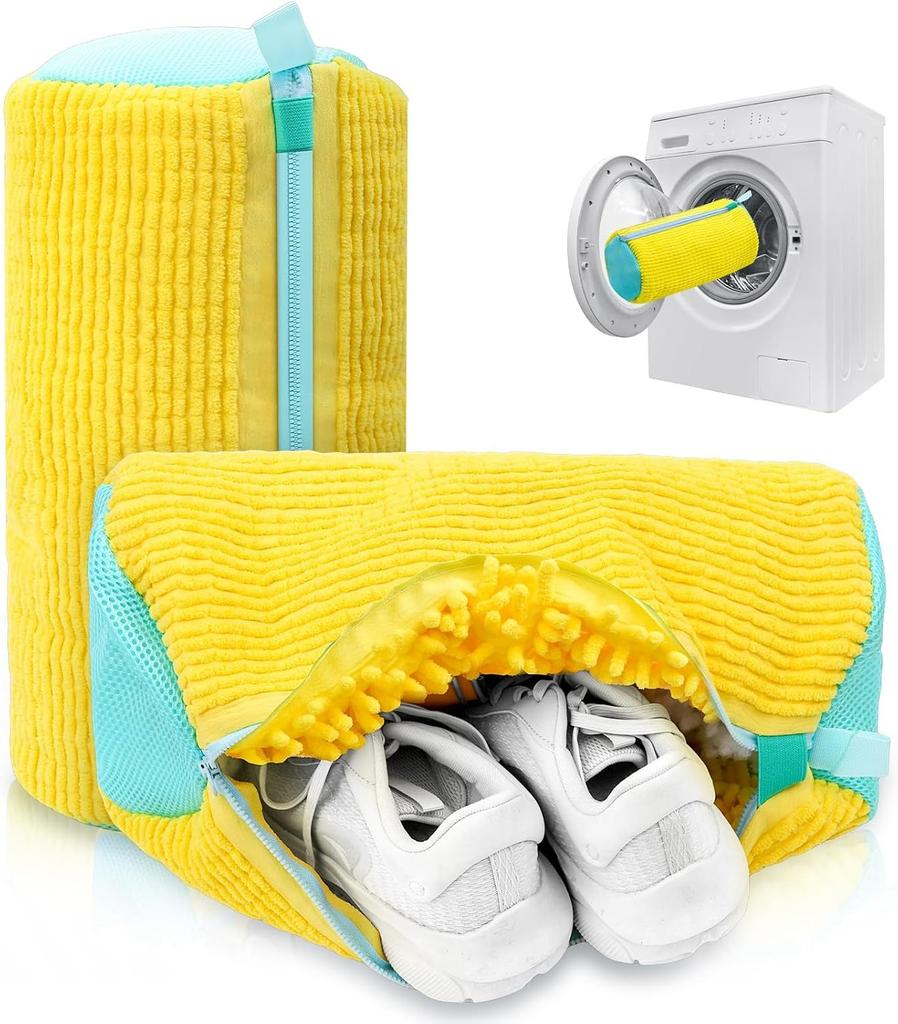 Shoe Washing Bag For Laundry Reinforced Edges Anti-Tear Sneaker Cleaning Bag Durable Washer Dryer Bag For Running Shoes Bras Toy