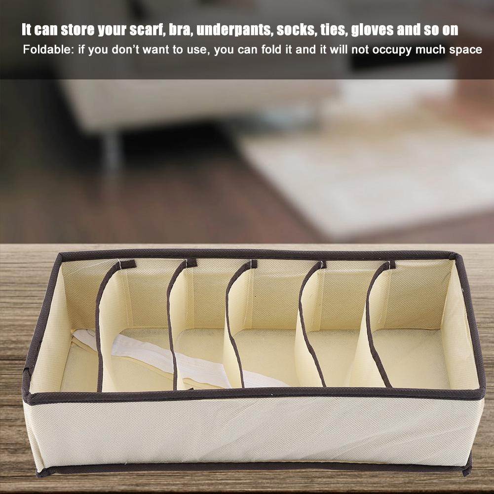 Portable Foldable Durable Divider Storage Box Case Container for Bra Underwear Sock