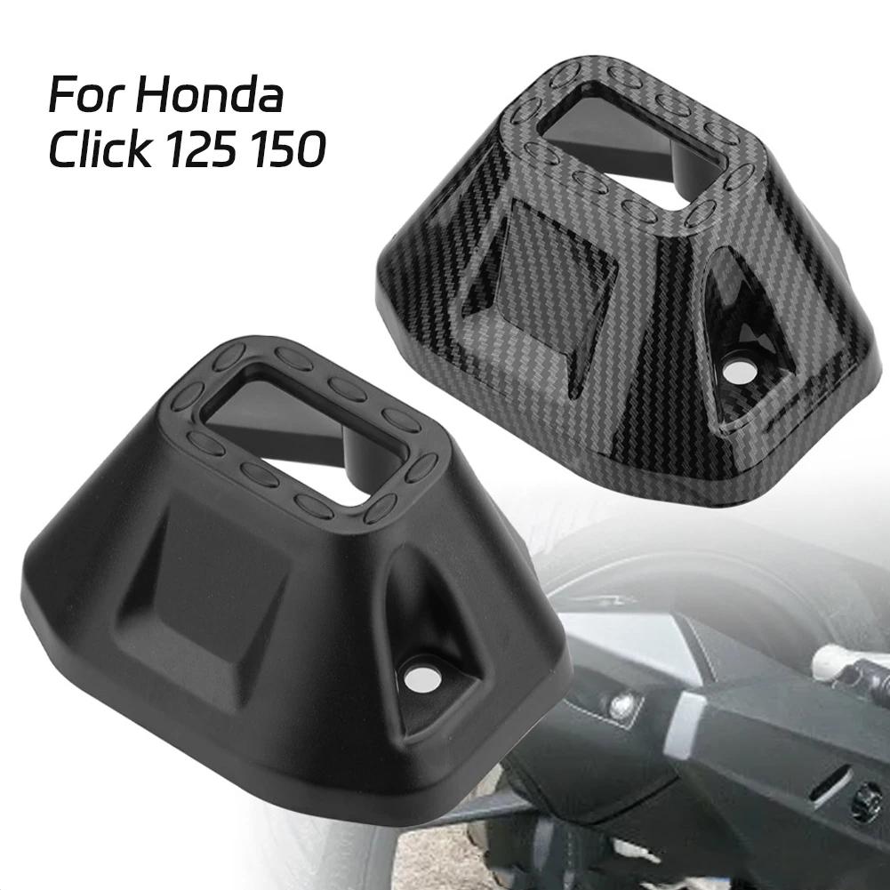 Motorcycle Glossy Carbon Fiber Exhaust Guard Protector Black Muffler Exhaust Pipe Tip Cover Accessories For Honda Click 125 150