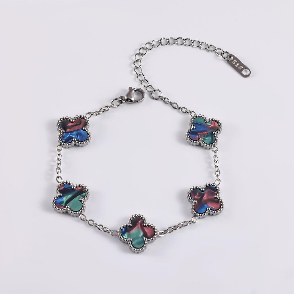 Pulseira cor trevo, joias da moda e modernas, acessórios de alta qualidade