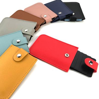 Thickened Pu Leather Customizable LOGO Cascading Retractable Card Bag Large Capacity Card Position Free Shipping