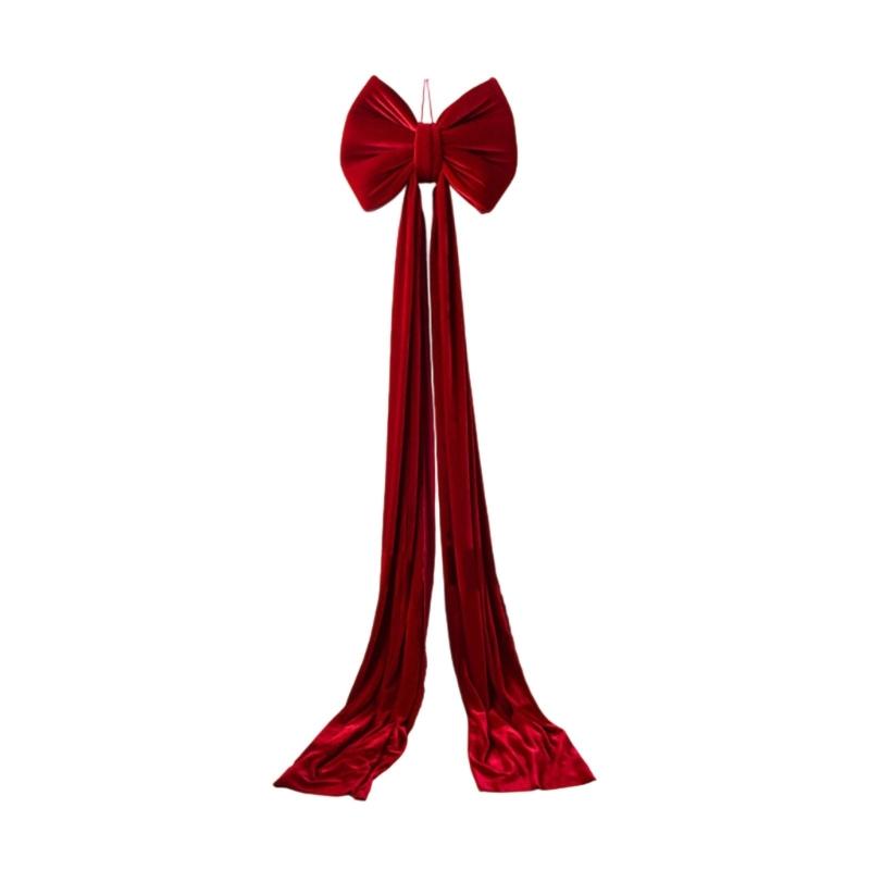 

Large Bows Christmas Ornament Christmas Bowknot Hanging Pendant Christmas Tree Decorations for Home Decoration бордовий