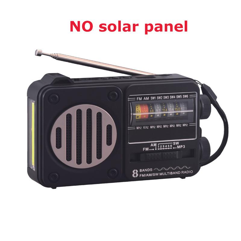 Portable Emergency Radio Solar FM AM SW1-6 Radio Receiver Bluetooth Speaker with Flashlight TF Card USB Drive MP3 Music Player