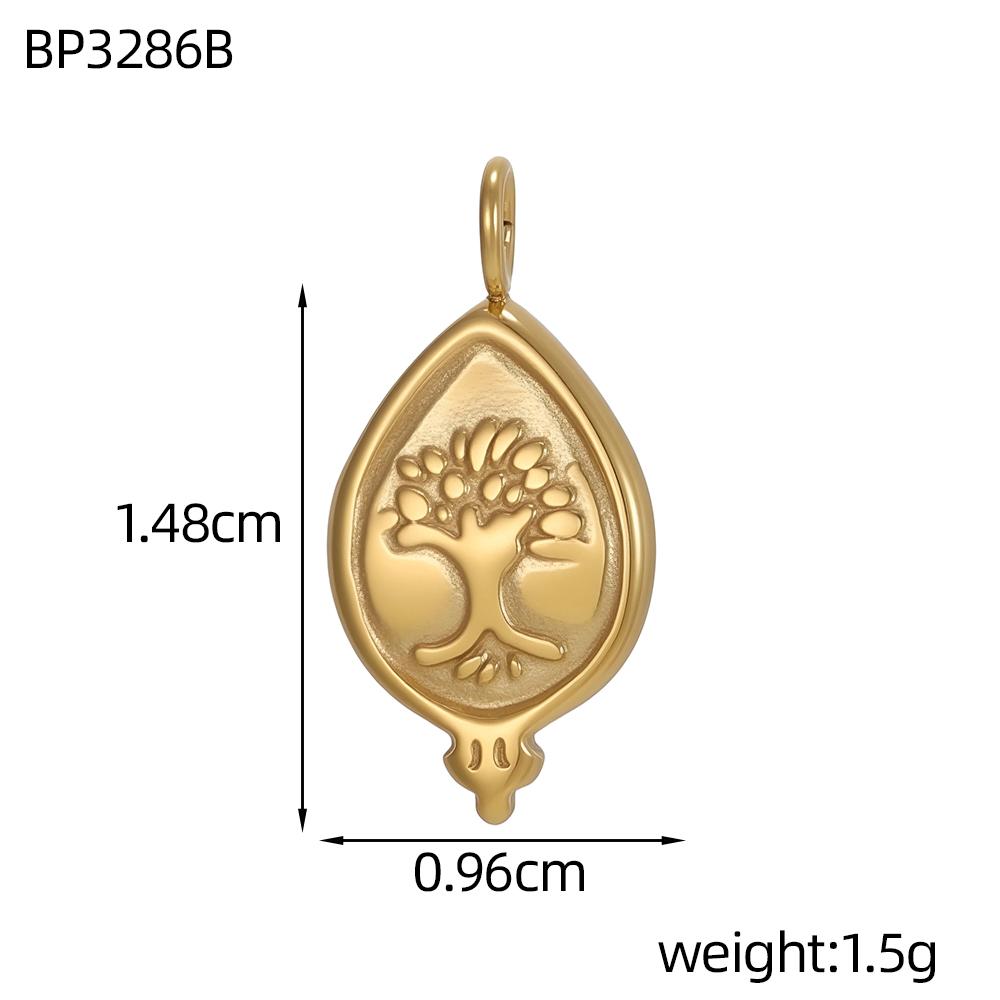 CARLIDANA Fruit Gold Plated Pineapple Avocado Strawberry Grape Pendant Stainless Steel Charms Accessories DIY Jewelry for Women