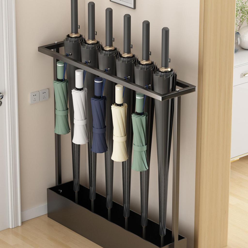 Compact Draining Umbrella Stand for Door Back or Corner Storage