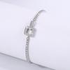Damen-Armband aus 925er-Sterlingsilber, leichtes Luxus-Temperament, neues, heiß verkauftes Moissanit-Armband mit quadratischer Schnalle