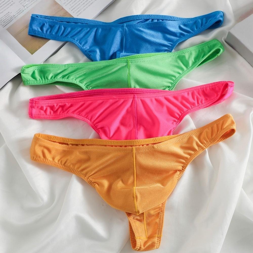 Underpants Men's Panties Low Waist Male Briefs Soft Men Ice Silk Thongs Sports