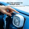 Mini Car Fan Usb Charging Car Air Outlet Electric Fan Multifunctional Led Light Seven-Blade Turbo Fan Car Electronic Supplie