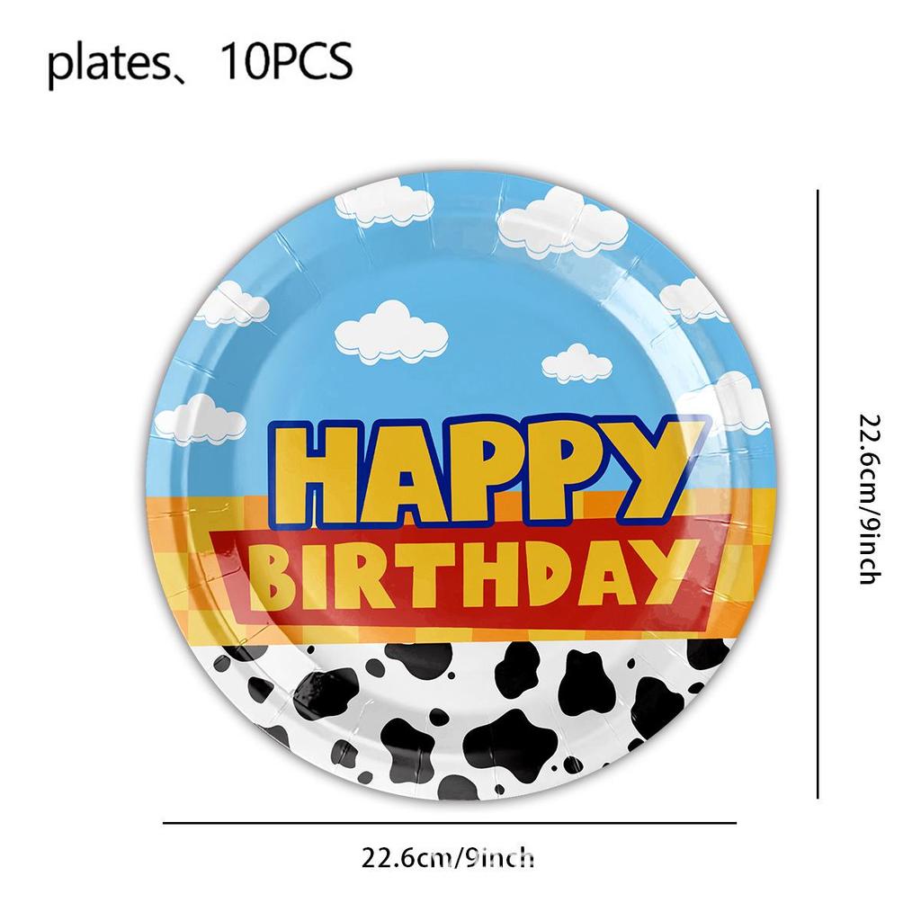 Toy Story Blue Sky White Clouds Party Paper Plates Set