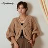 Korean Fashion Batwing Knit Cape Top Oversized Knitted Stylish Sweater Autumn Winter Cozy Loose Black Brown Ladies' Cool Knitting Pullover