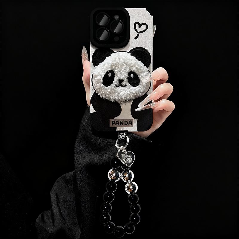 Hanhan Panda for IPhone17 Simple 16PRO/15 Mobile Phone Case for Apple 14promax New Model 13