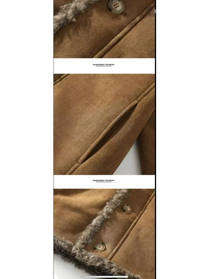 Men's High-End Lambswool Leather Motorcycle Jacket for Autumn/Winter