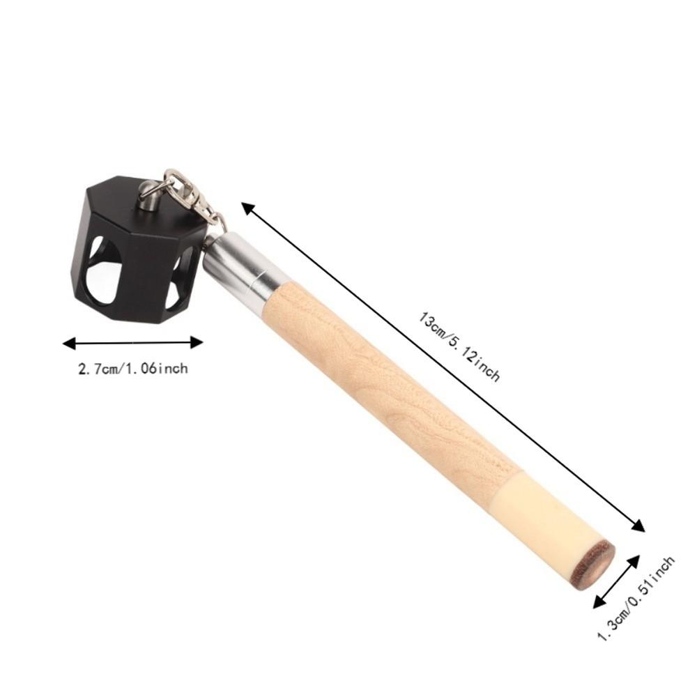 2 in 1 Pool Cue Chalk Holder Compact Cue Tip Pricker Tip Pricker Wooden Cue Billiard Accessory