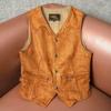 Vintage Heavy Washed Genuine Lambskin Leather Vest Mens Slim Fit Casual Waistcoat