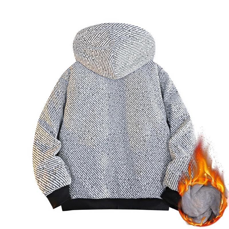 Men's Winter Thermal Jackets Warm Heavyweight Fleece Hoodie Jacket Warm Thick Coats Outerwear for Men Hooded Outdoor Sport Jackets With Pockets